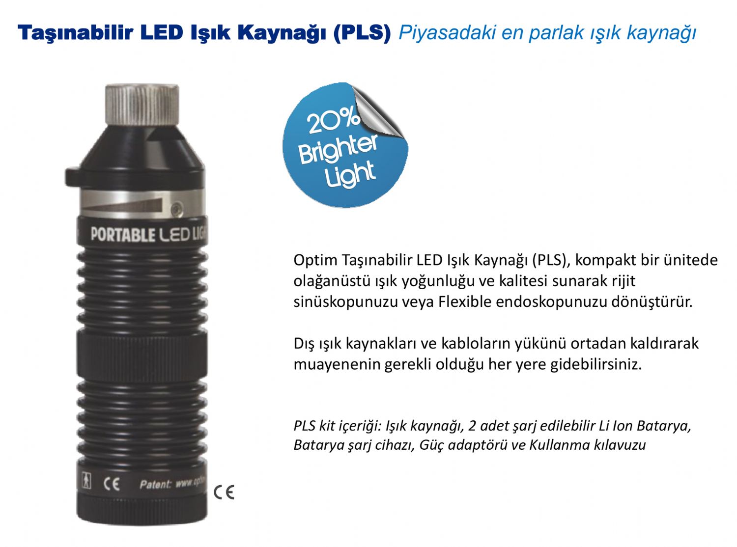Ta��nabilir LED I��k Kayna�� (PLS)