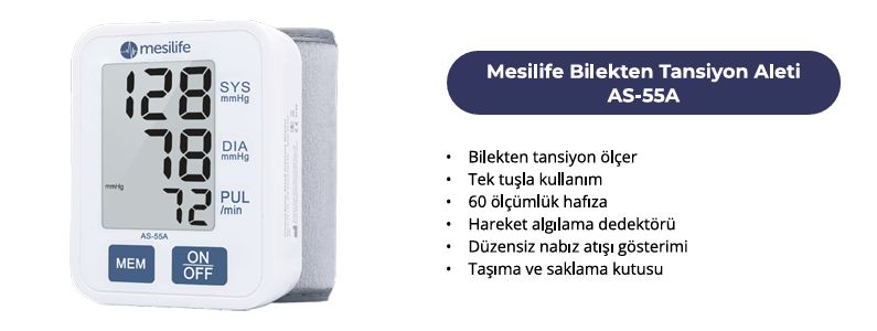 Bilekten ler Dijital Tansiyon Aleti AS-55A