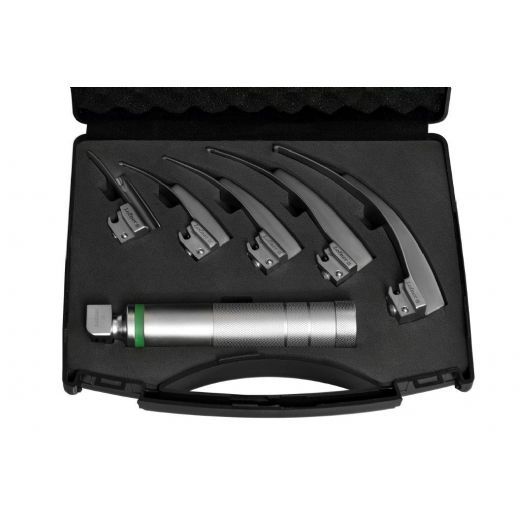 Mega Light Fiber Optik Laringoskop Seti Mil.0, Mach. 1,2,3,4 LOFNER Laringoskop Setleri